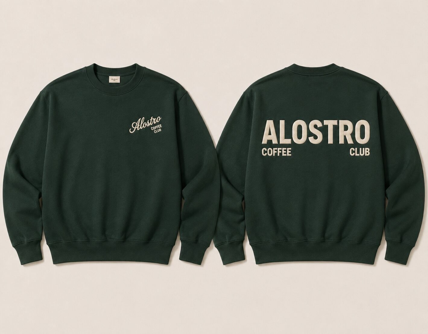 Alostro Coffee Club Crewneck — Alostro Green — Heritage