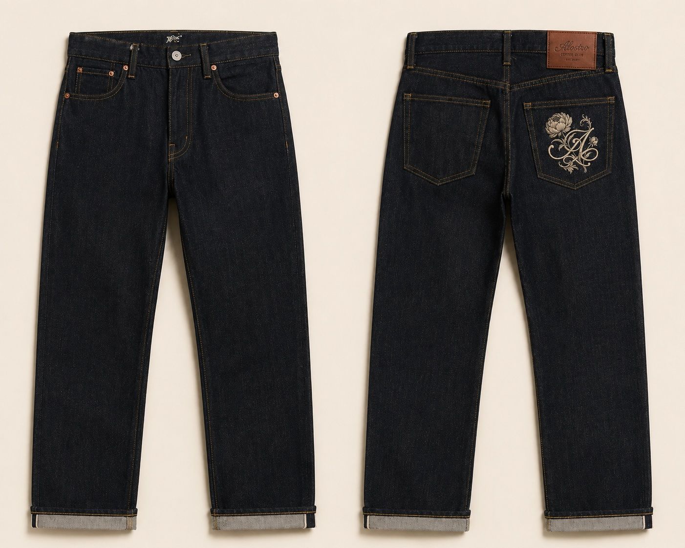 Alostro Classic Straight Jean — Deep Indigo