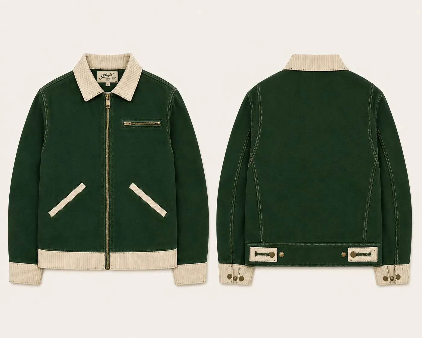Alostro Coffee Club Autumn Jacket — Alostro Green