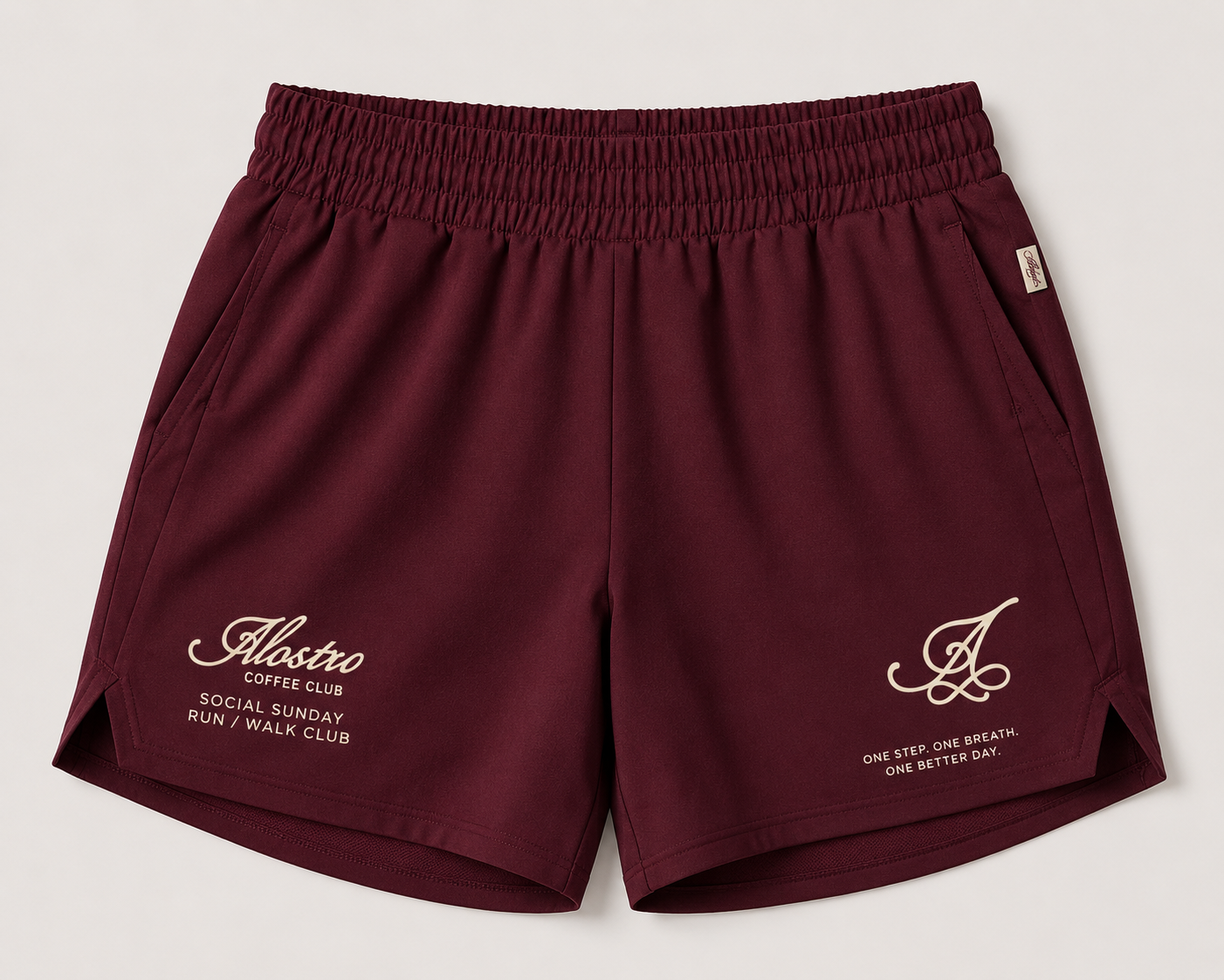 Social Sunday Run / Walk Club Short — Burgundy