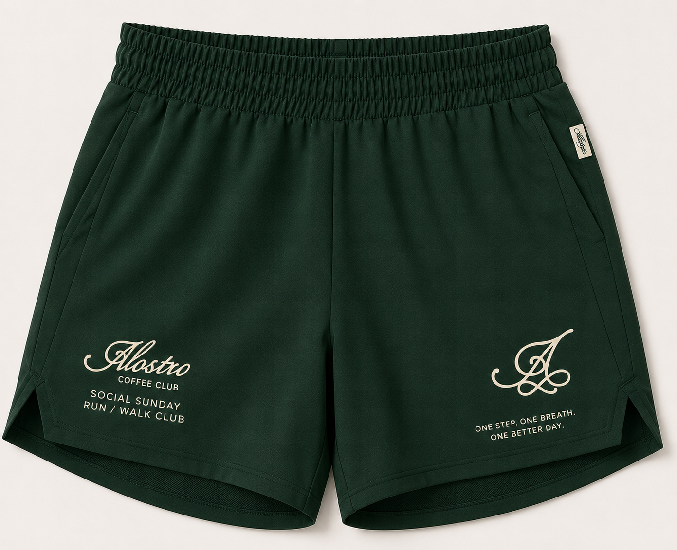 Social Sunday Run / Walk Club Short — Alostro Green
